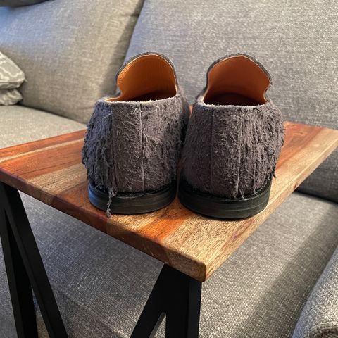 Viberg Slipper in C.F. Stead Smoke Rough Mohawk