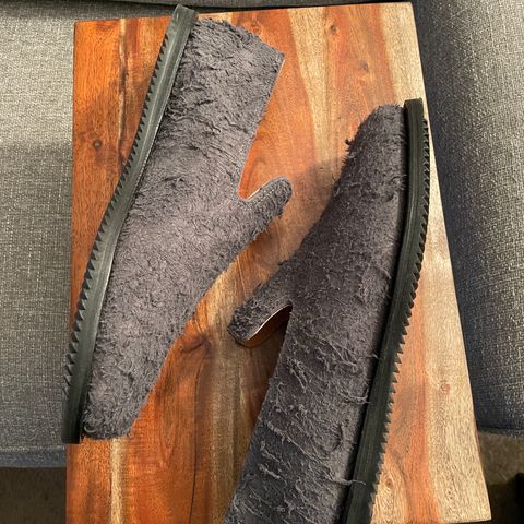 Viberg Slipper in C.F. Stead Smoke Rough Mohawk