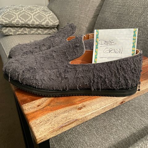 Viberg Slipper in C.F. Stead Smoke Rough Mohawk