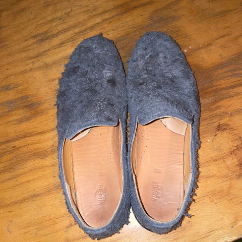 Viberg Slipper in C.F. Stead Smoke Rough Mohawk