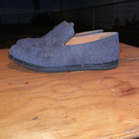 Viberg Slipper in C.F. Stead Smoke Rough Mohawk