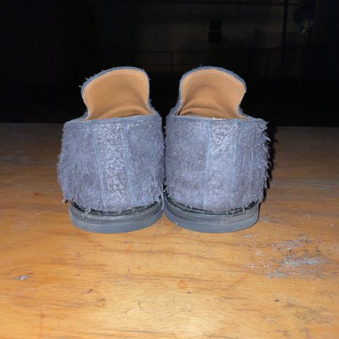 Viberg Slipper in C.F. Stead Smoke Rough Mohawk
