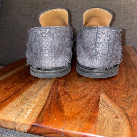 Viberg Slipper in C.F. Stead Smoke Rough Mohawk