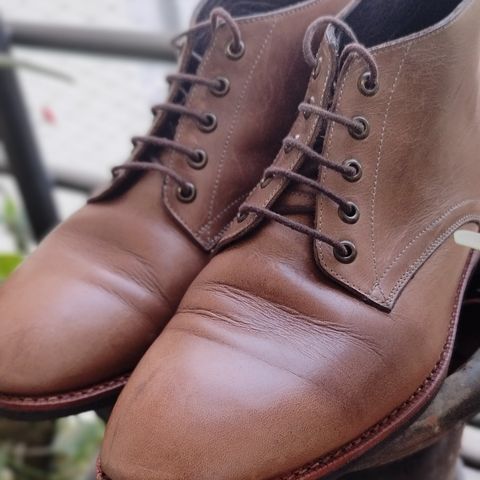 BLKBRD Walburg 5-Eyelet Chukka Boot in Horween Natural Chromexcel