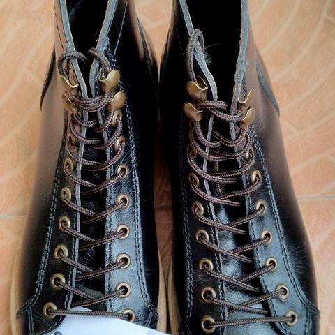 Craft & Glory Monkey Explorer Boots in Raven Black Buffalo Leathee