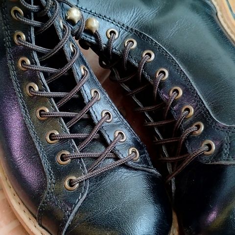 Craft & Glory Monkey Explorer Boots in Raven Black Buffalo Leathee
