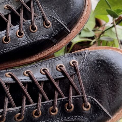 Craft & Glory Monkey Explorer Boots in Raven Black Buffalo Leathee