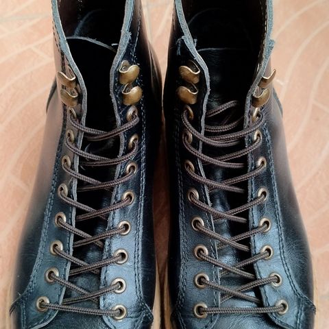 Craft & Glory Monkey Explorer Boots in Raven Black Buffalo Leathee