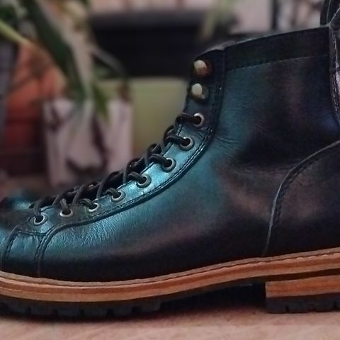 Craft & Glory Monkey Explorer Boots in Raven Black Buffalo Leathee