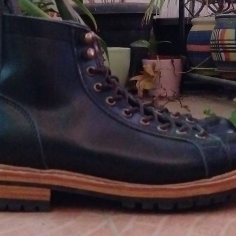 Craft & Glory Monkey Explorer Boots in Raven Black Buffalo Leathee