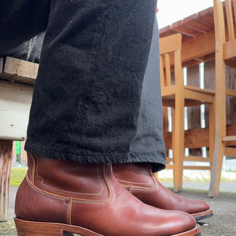 Unsung Coachman in Horween Cognac Aspen HF & C.F. Stead Caramel Classic Kudu