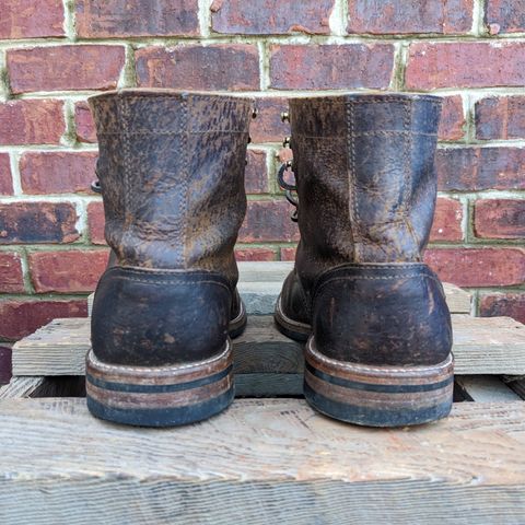 View photo of Oak Street Bootmakers Trench Boot in Dark Waxy Wild Boar