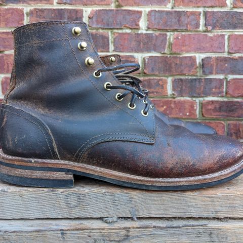 View photo of Oak Street Bootmakers Trench Boot in Dark Waxy Wild Boar