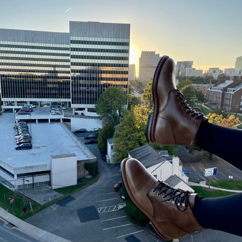 Grant Stone Nora Boot in Horween Dune Chromexcel