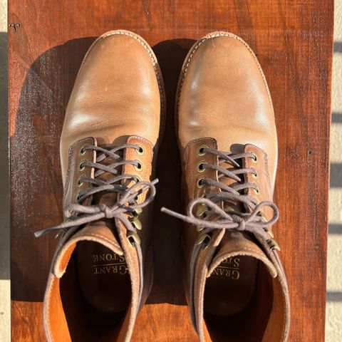 Grant Stone Nora Boot in Horween Dune Chromexcel