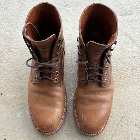 Grant Stone Nora Boot in Horween Dune Chromexcel
