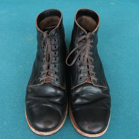 View photo of Oak Street Bootmakers Trench Boot in Horween Black Chromexcel