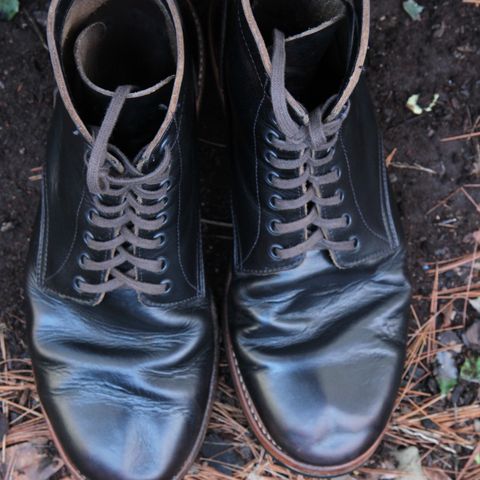 View photo of Oak Street Bootmakers Trench Boot in Horween Black Chromexcel