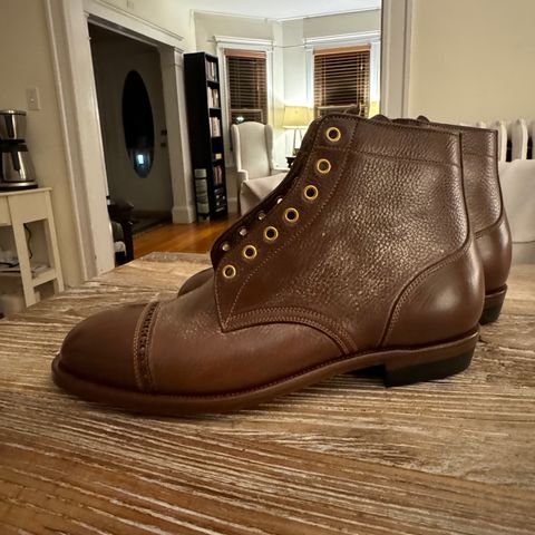 Iron Boots Devil Dog in Coffee Brown Italy Waxed Bullhide