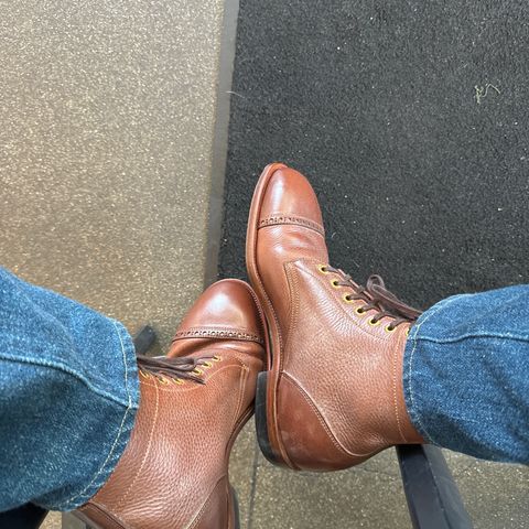 Iron Boots Devil Dog in Coffee Brown Italy Waxed Bullhide