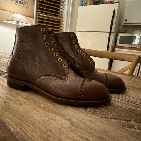 Iron Boots Devil Dog in Coffee Brown Italy Waxed Bullhide