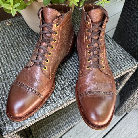 Iron Boots Devil Dog in Coffee Brown Italy Waxed Bullhide