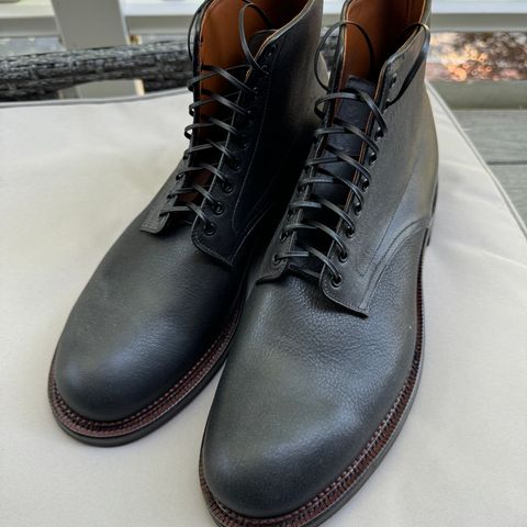 Viberg Navvy Boot in Horween Black Washed Chromexcel & Washed Chromexcel