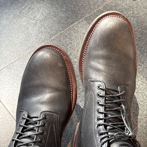 Viberg Navvy Boot in Horween Black Washed Chromexcel & Washed Chromexcel