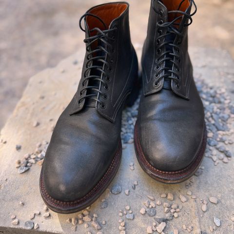 Viberg Navvy Boot in Horween Black Washed Chromexcel & Washed Chromexcel