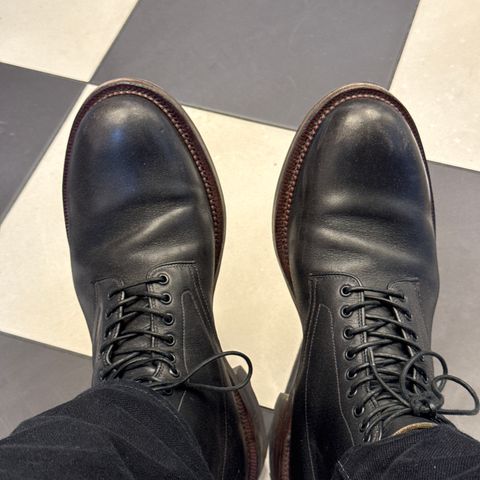 Viberg Navvy Boot in Horween Black Washed Chromexcel & Washed Chromexcel