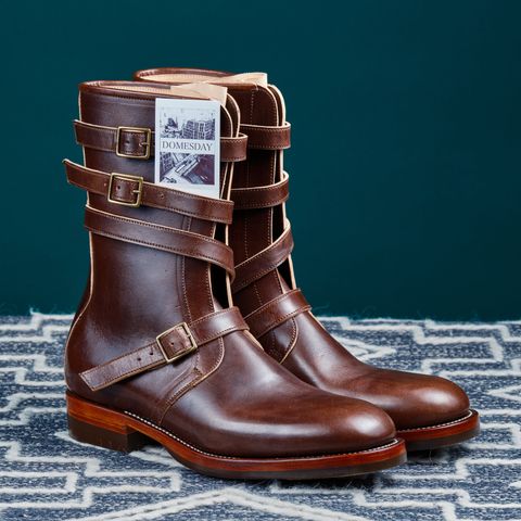 View photo of Briselblack The Hanker Tanker Boots in Maryam Thick Horsebutt Overdye brown