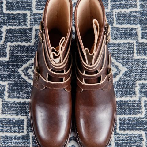 Briselblack The Hanker Tanker Boots in Maryam Thick Horsebutt Overdye brown
