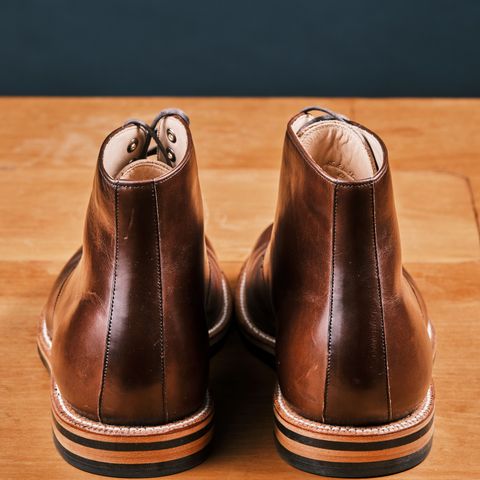 Grant Stone Edward Boot in Horween Walnut Chromexel
