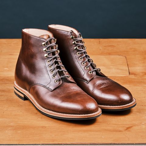 Grant Stone Edward Boot in Horween Walnut Chromexel