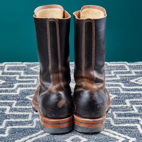 View photo of Sagara Boondocker in Horween Dark Brown Waxed Flesh