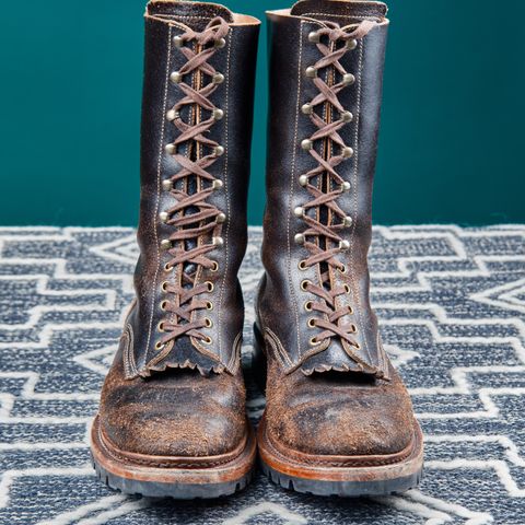 View photo of Sagara Boondocker in Horween Dark Brown Waxed Flesh