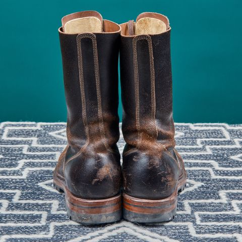 View photo of Sagara Boondocker in Horween Dark Brown Waxed Flesh