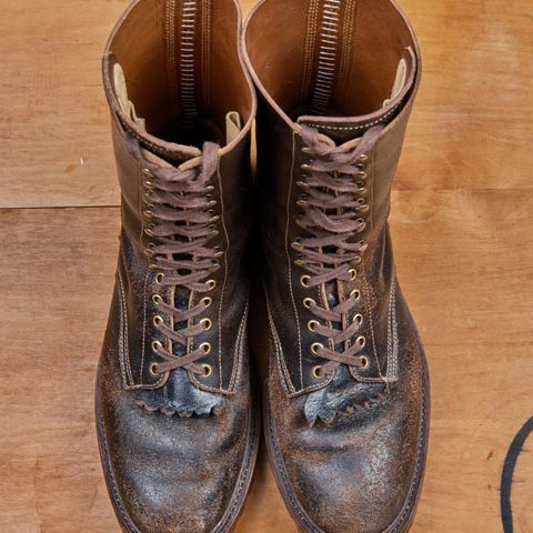 View photo of Sagara Boondocker in Horween Dark Brown Waxed Flesh