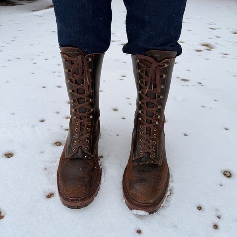 View photo of Sagara Boondocker in Horween Dark Brown Waxed Flesh