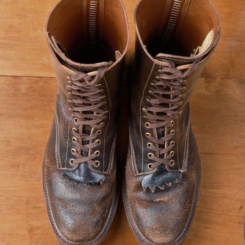 View photo of Sagara Boondocker in Horween Dark Brown Waxed Flesh