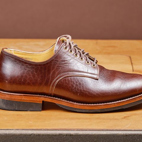 View photo of Sagara Officer Shoes in Shinki Red Brown Oiled Horsebutt