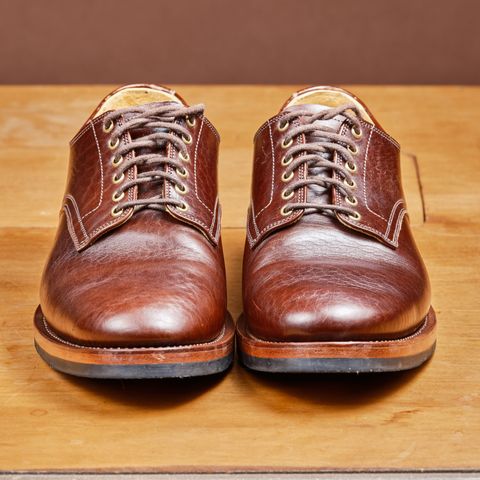 View photo of Sagara Officer Shoes in Shinki Red Brown Oiled Horsebutt