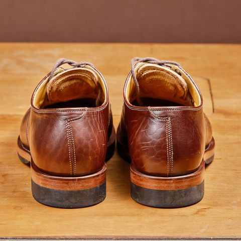 View photo of Sagara Officer Shoes in Shinki Red Brown Oiled Horsebutt