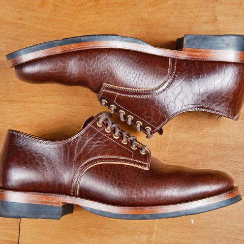 View photo of Sagara Officer Shoes in Shinki Red Brown Oiled Horsebutt