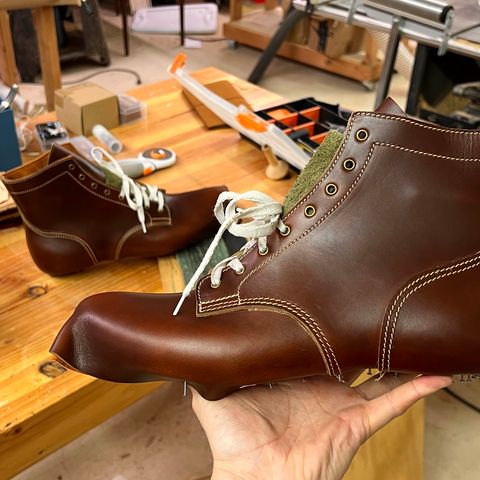 View photo of Oldspeed Service Boot 6” in Horween Timber Chromexcel