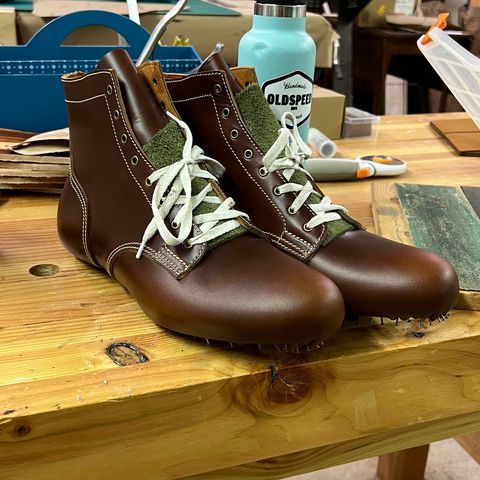 View photo of Oldspeed Service Boot 6” in Horween Timber Chromexcel