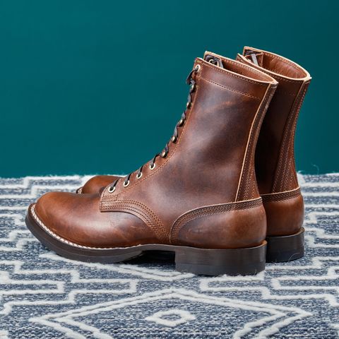 View photo of Nicks Lace Up Heritage in Italian Brown Cypress