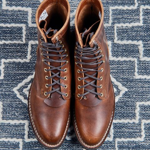 View photo of Nicks Lace Up Heritage in Italian Brown Cypress