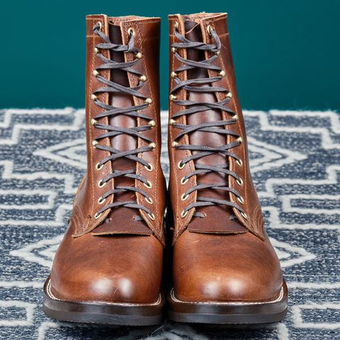 View photo of Nicks Lace Up Heritage in Italian Brown Cypress