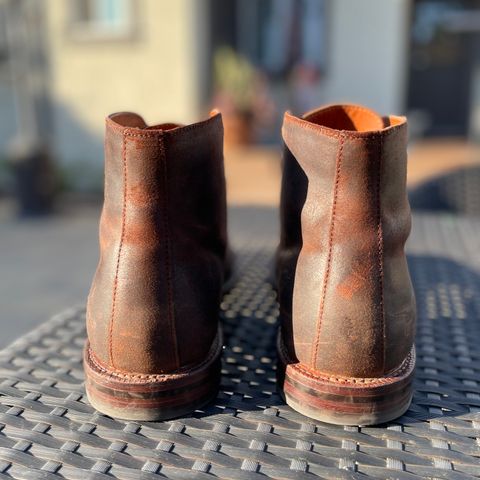 Grant Stone Edward Boot in C.F. Stead Tobacco Waxy Commander Suede
